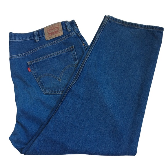 Levi’s 550 Relaxed Fit Medium Wash Blue Denim Jeans 46X30 - Picture 17 of 17